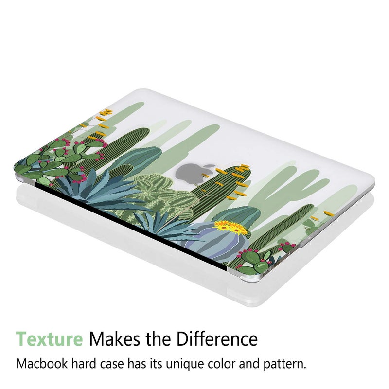 iDonzon Case for MacBook Pro 13 inch (A1502/A1425, 2012-2015 Release), 3D Effect Matte Clear See Through Hard Cover & Keyboard Cover Compatible Pro 13.3 with Retina Display(NO CD-ROM) - Cactus Pattern - Image 4